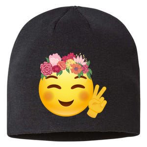 Flower Crown Emoji Sustainable Beanie