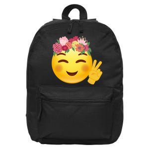 Flower Crown Emoji 16 in Basic Backpack