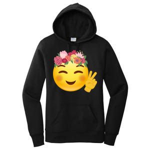 Flower Crown Emoji Women's Pullover Hoodie