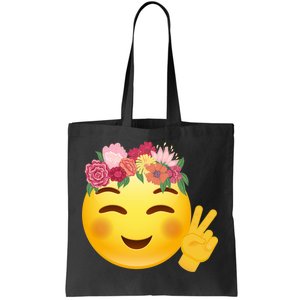 Flower Crown Emoji Tote Bag