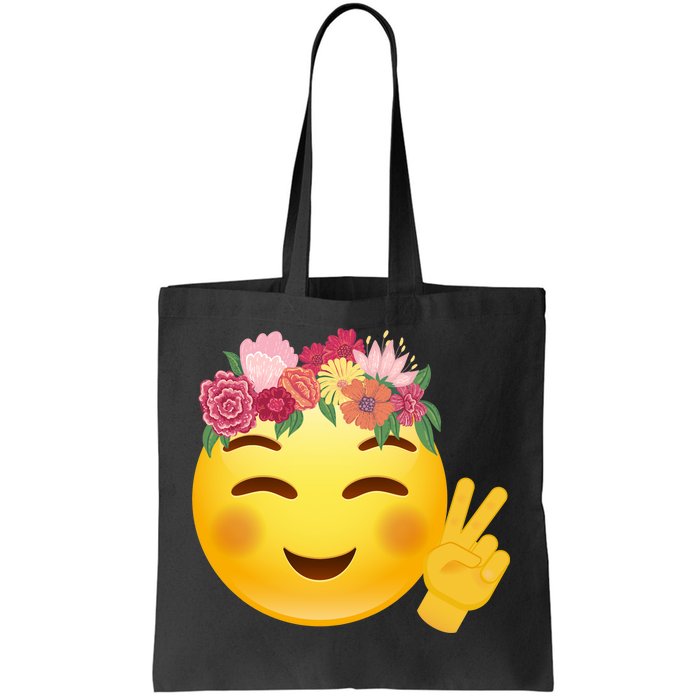 Flower Crown Emoji Tote Bag