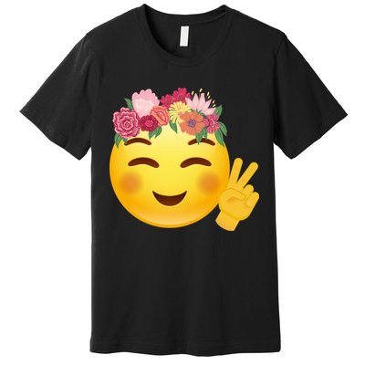 Flower Crown Emoji Premium T-Shirt