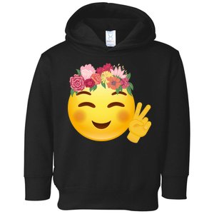 Flower Crown Emoji Toddler Hoodie