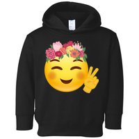 Flower Crown Emoji Toddler Hoodie