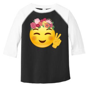 Flower Crown Emoji Toddler Fine Jersey T-Shirt