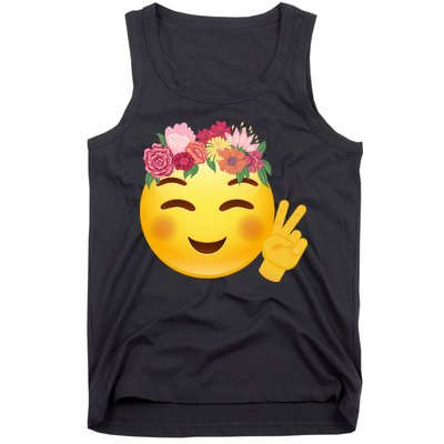 Flower Crown Emoji Tank Top