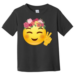 Flower Crown Emoji Toddler T-Shirt