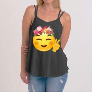 Flower Crown Emoji Women's Strappy Tank