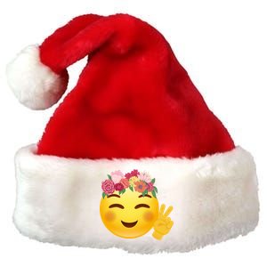 Flower Crown Emoji Premium Christmas Santa Hat