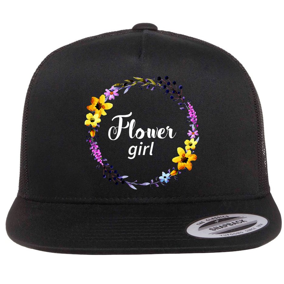 Flower Girl Flat Bill Trucker Hat