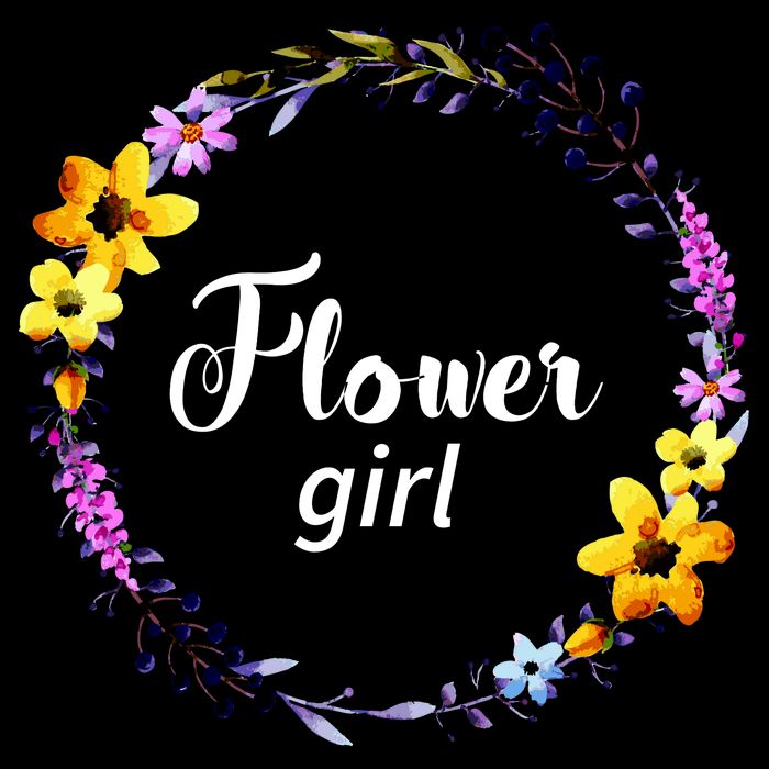 Flower Girl Flat Bill Trucker Hat