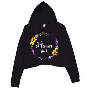 Flower Girl Crop Fleece Hoodie