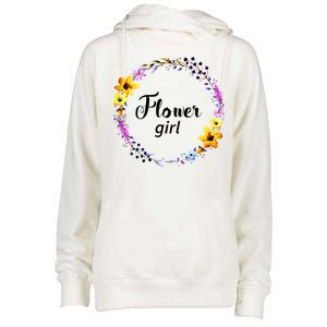 Flower Girl Womens Funnel Neck Pullover Hood