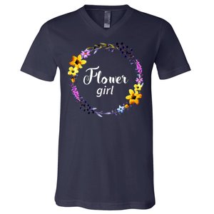 Flower Girl V-Neck T-Shirt