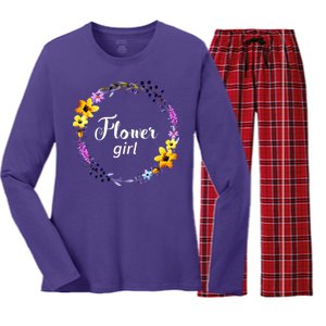 Flower Girl Women's Long Sleeve Flannel Pajama Set 