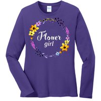 Flower Girl Ladies Long Sleeve Shirt