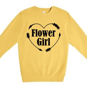 Flower Girl Heart Premium Crewneck Sweatshirt