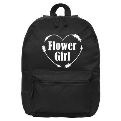 Flower Girl Heart 16 in Basic Backpack