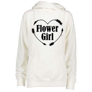 Flower Girl Heart Womens Funnel Neck Pullover Hood