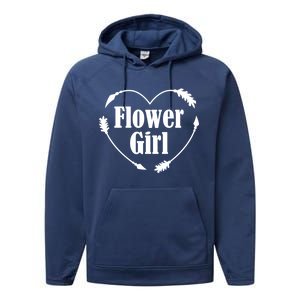 Flower Girl Heart Performance Fleece Hoodie