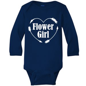 Flower Girl Heart Baby Long Sleeve Bodysuit