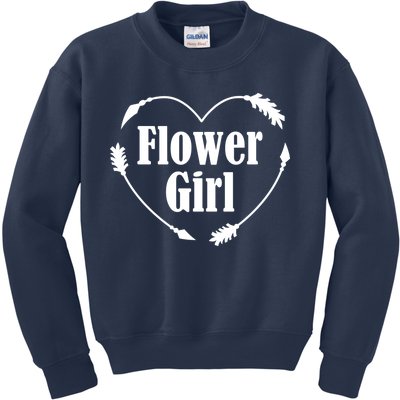 Flower Girl Heart Kids Sweatshirt