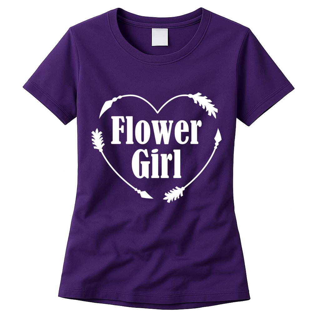 Flower Girl Heart Womens T-Shirt