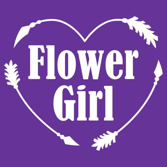 Flower Girl Heart Womens T-Shirt