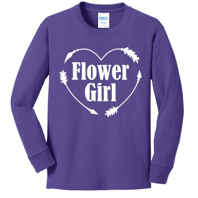 Flower Girl Heart Kids Long Sleeve Shirt