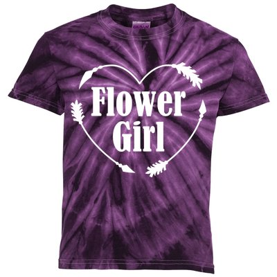 Flower Girl Heart Kids Tie-Dye T-Shirt