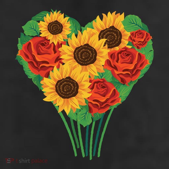 Flower Heart Bouquet Cool Comfort Performance Bucket Hat