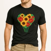 Flower Heart Bouquet Cooling Performance Crew T-Shirt