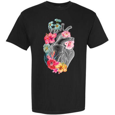 Flower Heart Floral Garment-Dyed Heavyweight T-Shirt