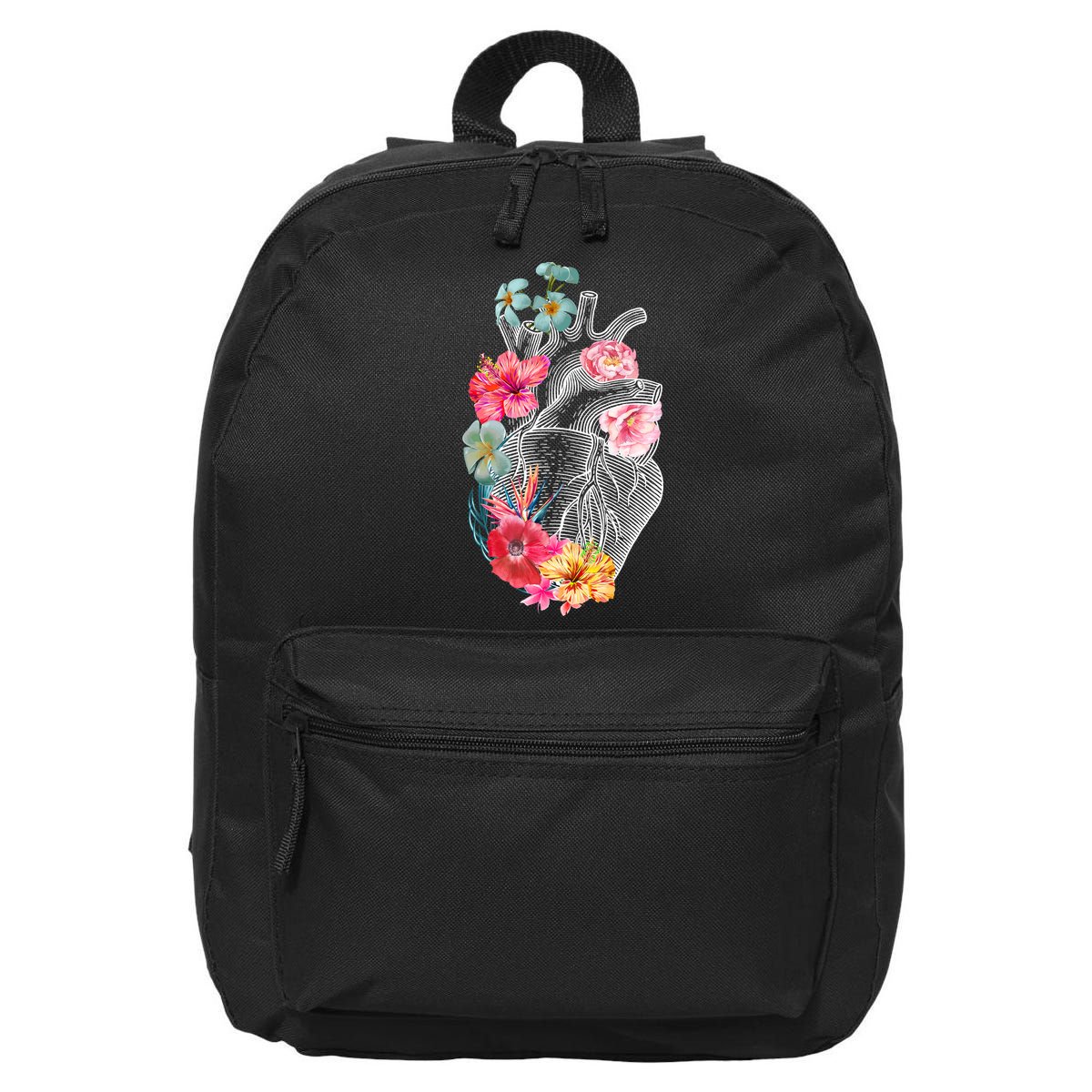 Flower Heart Floral 16 in Basic Backpack