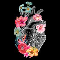 Flower Heart Floral 16 in Basic Backpack