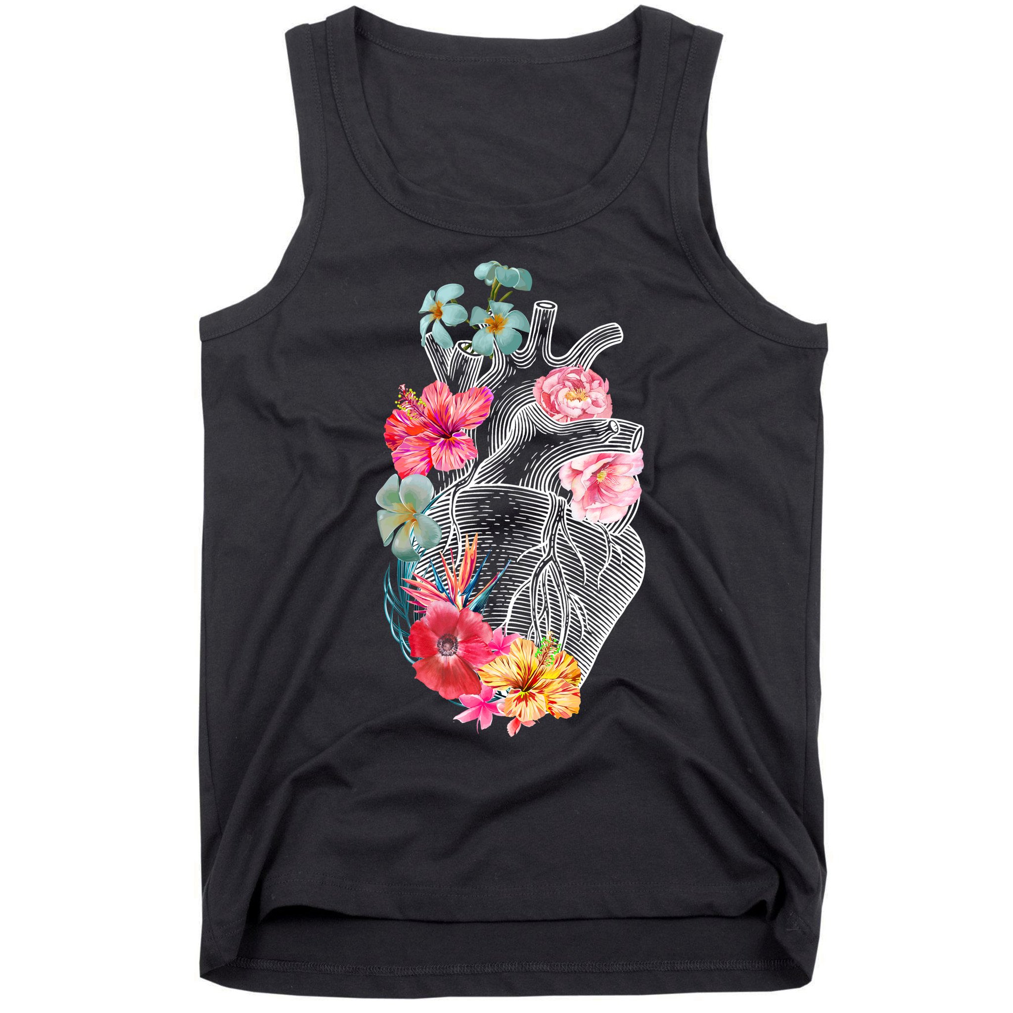 Flower Heart Floral Tank Top
