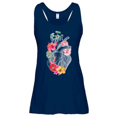 Flower Heart Floral Ladies Essential Flowy Tank