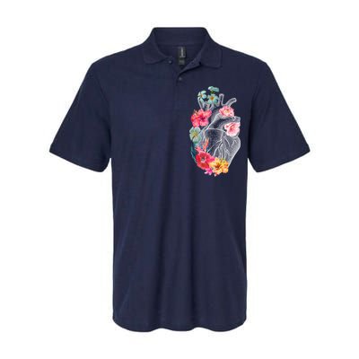 Flower Heart Floral Softstyle Adult Sport Polo