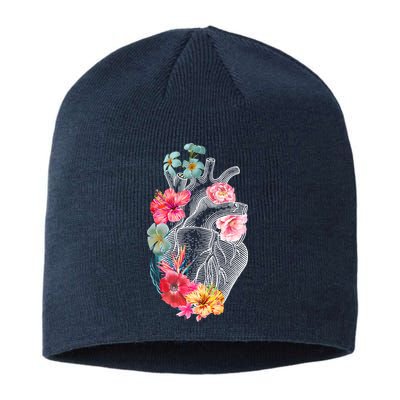 Flower Heart Floral Sustainable Beanie