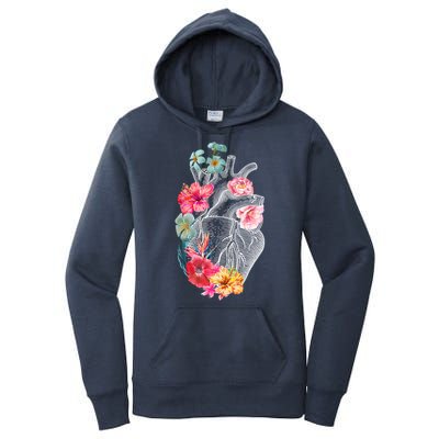 Flower Heart Floral Women's Pullover Hoodie