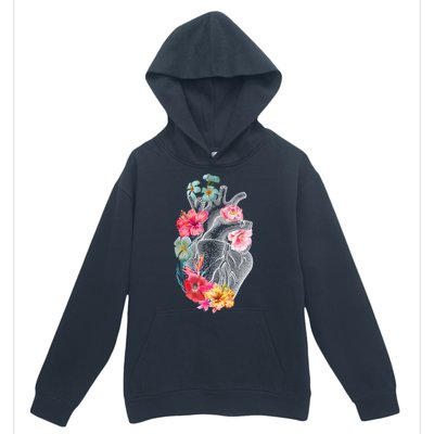 Flower Heart Floral Urban Pullover Hoodie