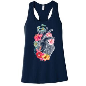 Flower Heart Floral Women's Racerback Tank