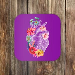 Flower Heart Floral Coaster