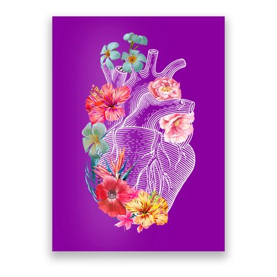 Flower Heart Floral Poster