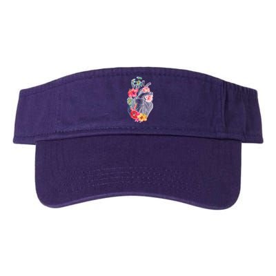 Flower Heart Floral Valucap Bio-Washed Visor