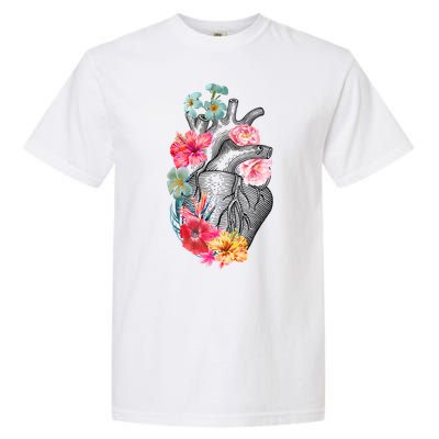 Flower Heart Floral Garment-Dyed Heavyweight T-Shirt