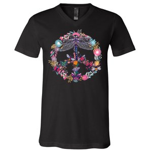 Flower Peace Bugs V-Neck T-Shirt