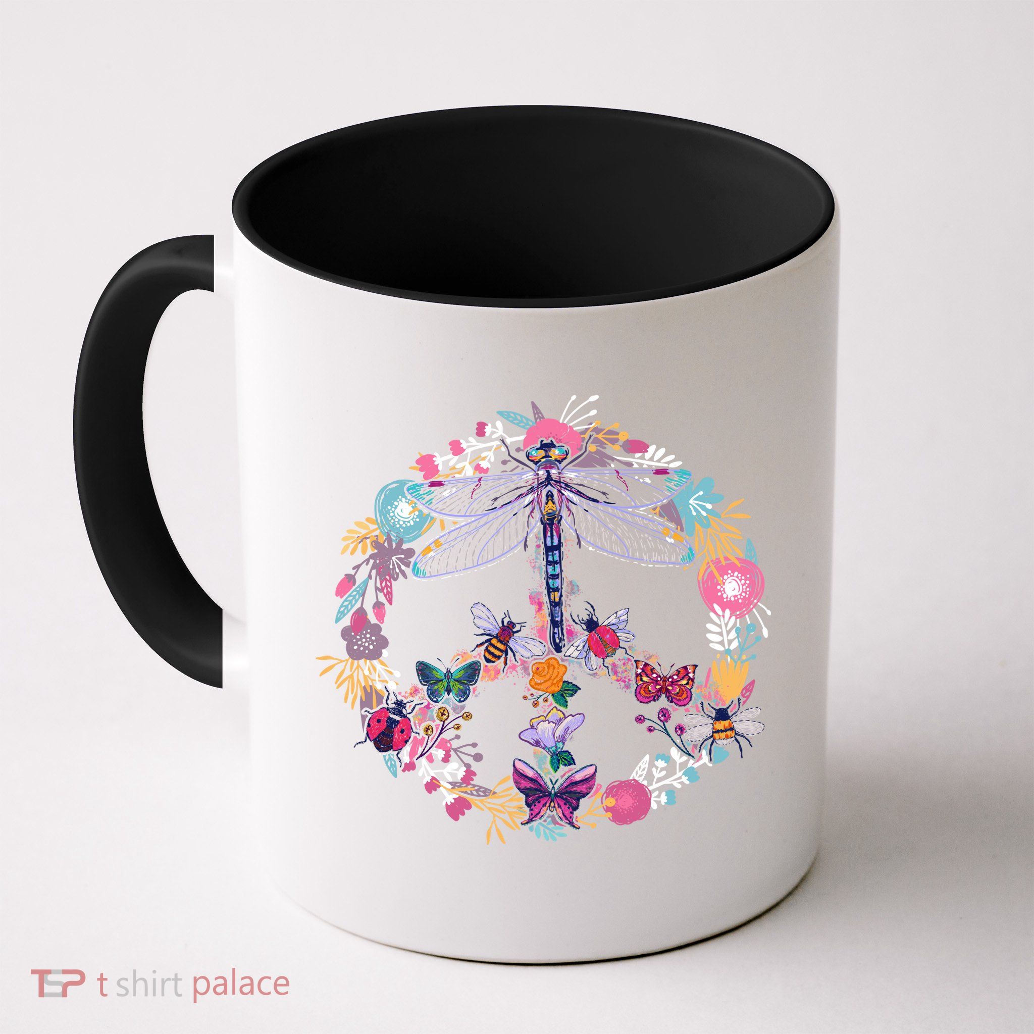 Flower Peace Bugs Mug