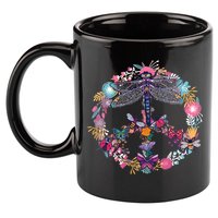 Flower Peace Bugs 11oz C Handle Ceramic Mug