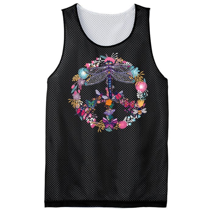 Flower Peace Bugs Mesh Reversible Basketball Jersey Tank